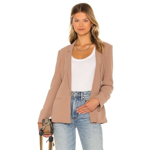 LBLC The Label Genie Blazer Camel Beige Minimal - Picture 2 of 5